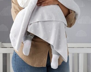 Patura bebe, gri cu bulinute 70x90 cm [1]