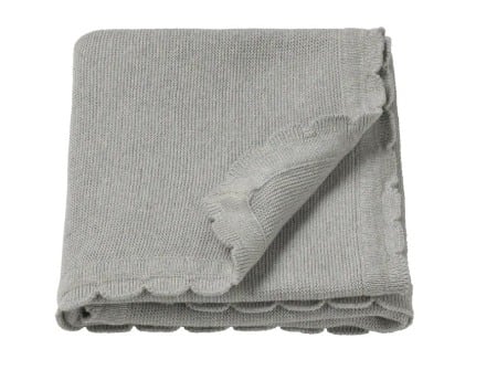 Hainute si accesorii bebe - Patura bebe, tricotat/gri, 70x90 cm