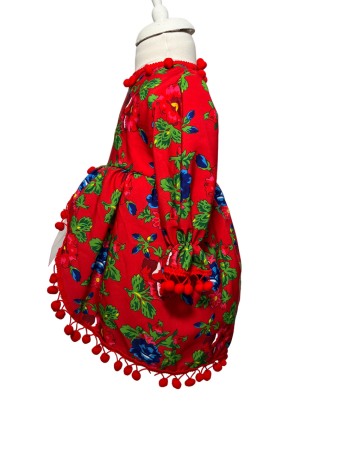 Rochie fetite gipsi, culoare rosu/multicolor [3]