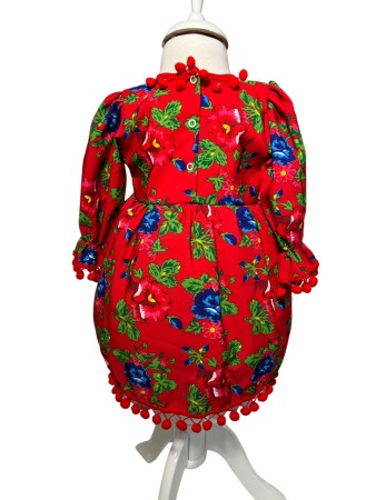 Rochie fetite gipsi, culoare rosu/multicolor [1]