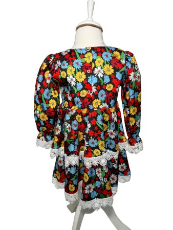 Rochita fete casual multicolor cu flori party [2]