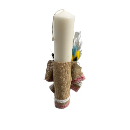 Trusou botez traditional complet, baieti, culoare alb-tricolor, setul contine 8 piese, lumanare traditionala [2]