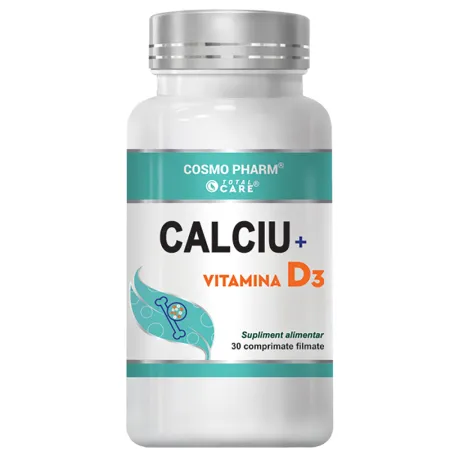 Calciu+Vitamina D3, 30 comprimate filmate, Cosmopharm [1]