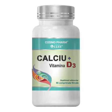 Calciu + Vitamina D3, 90 comprimate filmate, Cosmopharm [1]