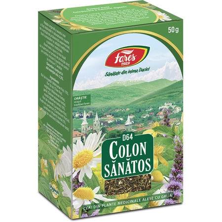 Ceai Colon Sanatos, D64, 50 g, Fares [1]