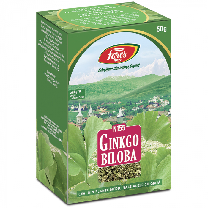 Ceai Ginkgo biloba frunze N155, 50 g [1]