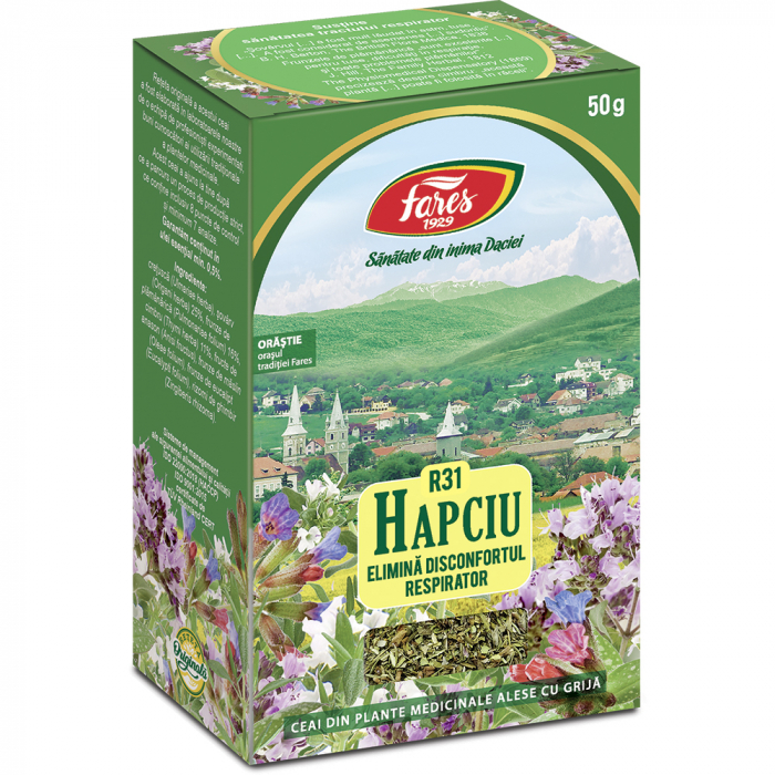 Ceai Hapciu elimina disconfortul respirator R31, 50 g [1]