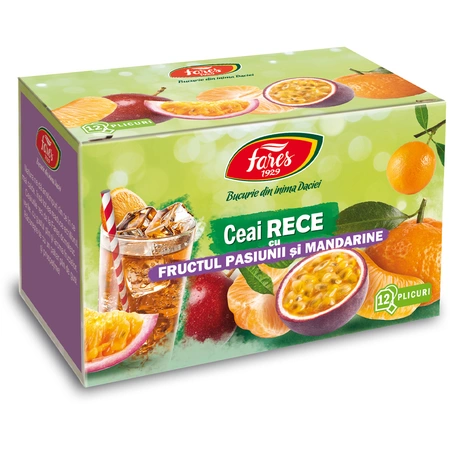 Ceai rece cu fructul pasiunii si mandarine, 12 plicuri, Fares [1]