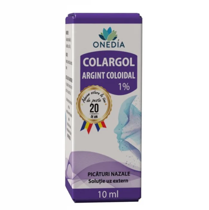 Colargol Argint Coloidal 1% 10ml - Onedia [1]