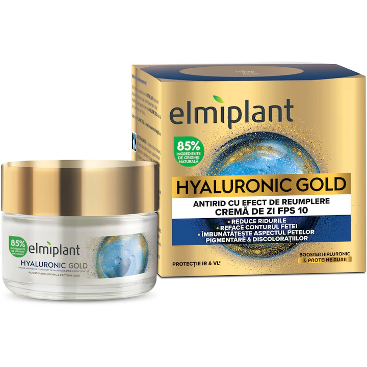 Crema de zi Elmiplant Hyaluronic Gold, Femei, 50 ml [1]