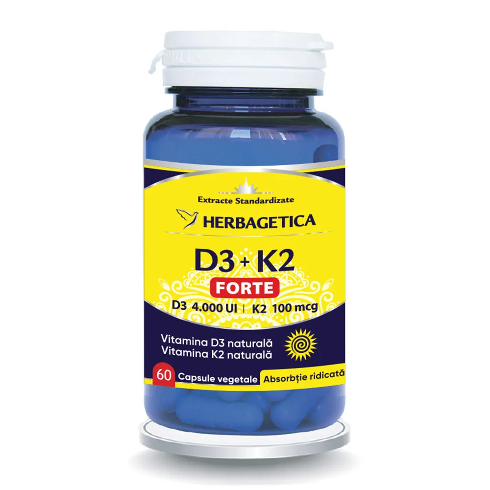 D3+K2 Forte Herbagetica 60 Capsule [1]
