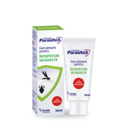 Gel calmant pentru intepaturi de insecte Parasites Santaderm, 30 ml, Viva Pharma [1]