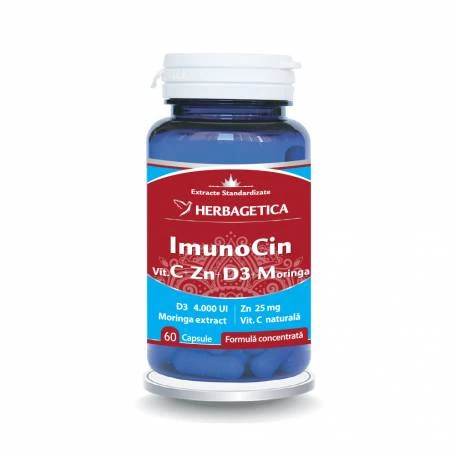 IMUNOCIN, vitamina C, D3, Zinc si Morniga, 60 capsule [1]