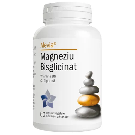 Magneziu bisglicinat, 60 capsule, Alevia [1]