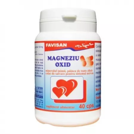 Magneziu oxid, 40 capsule, Favisan [1]