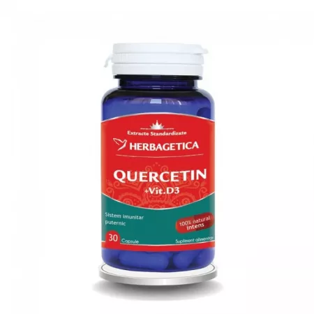 Quercetin cu Vitamina D3, 30 capsule [1]