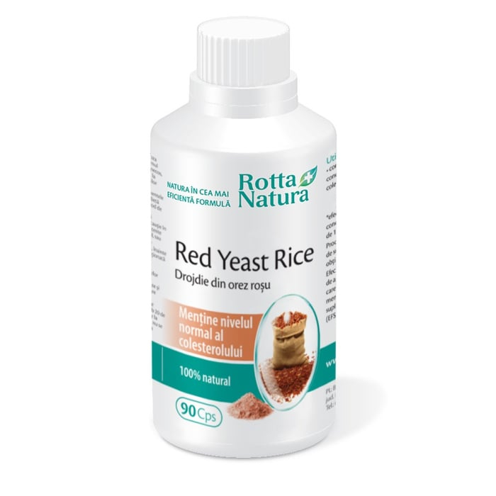 Red yeast rice(drojdie din orez rosu) 635mg 90cps - Rotta Natura [1]