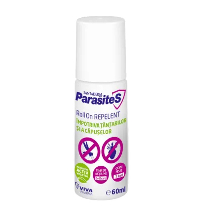 Roll-on repelent impotriva tantarilor si capuselor Parasites Santaderm,, 60 ml, Viva Pharma [1]
