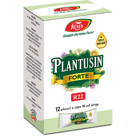 Sirop pentru tuse Plantusin Forte, 12 plicuri, Fares [1]