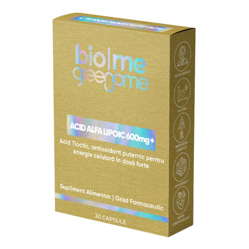 SUPLIMENTE ALIMENTARE - Acid Alfa Lipoic 600mg, 30 capsule, Biome