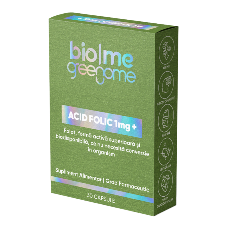 SUPLIMENTE ALIMENTARE - Acid Folic 1mg, 30 comprimate, Biome