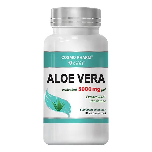 DETOXIFIERE - Aloe Vera Echivalent 5000 mg Gel 30 capsule CosmoPharm