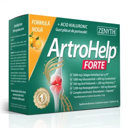 ARTICULATII OASE MUSCHI - ArtroHelp Forte, 28 plicuri