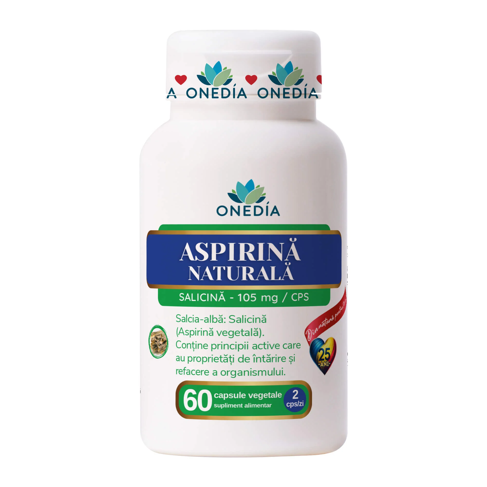 SUPLIMENTE ALIMENTARE - Aspirină Naturală, 30 capsule, Onedia