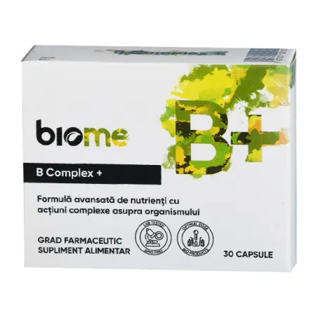 SUPLIMENTE ALIMENTARE - B Complex+, 30 capsule, Biome