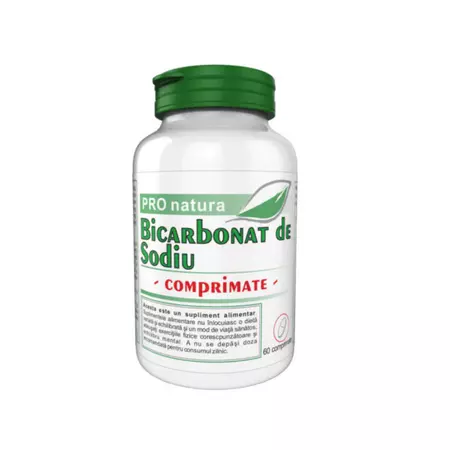 AFECTIUNI DIGESTIVE - Biocarbonat de sodiu, 60 comprimate, Pro Natura