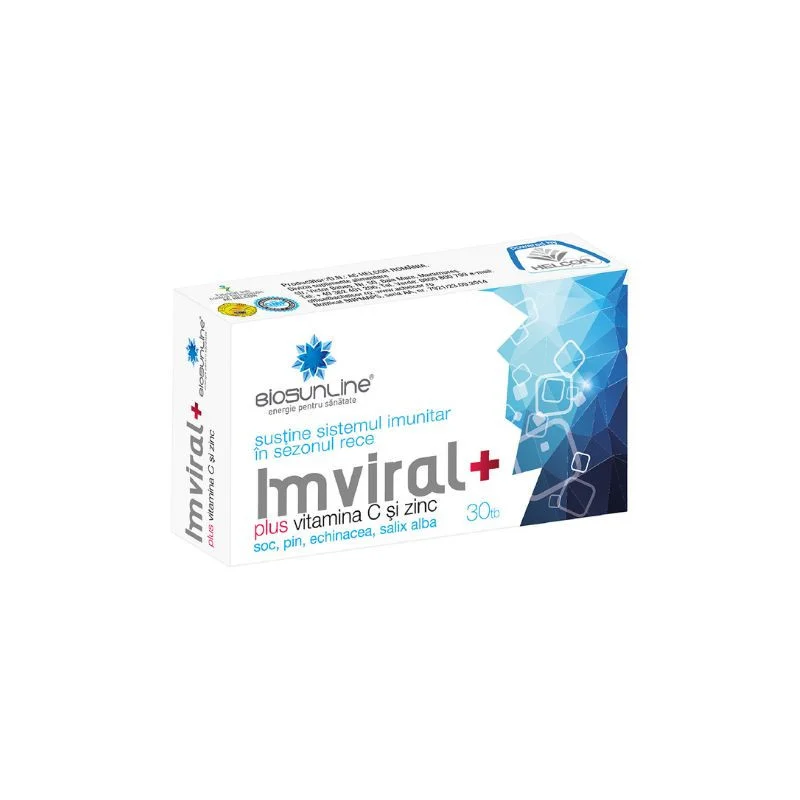 SUPLIMENTE ALIMENTARE - BioSunLine Imviral + Vitamina C si Zn, 30 comprimate