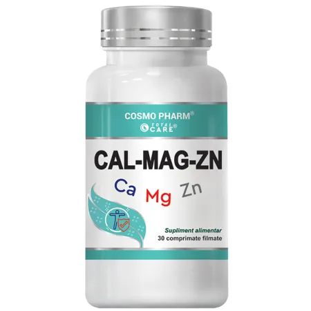 SUPLIMENTE ALIMENTARE - Cal Mag Zinc, 30 comprimate filmate, Cosmopharm
