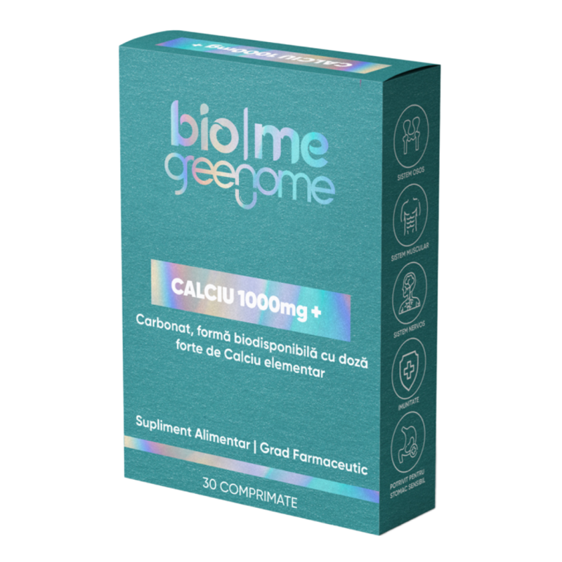 SUPLIMENTE ALIMENTARE - Calciu 1000mg, 30 comprimate, Biome