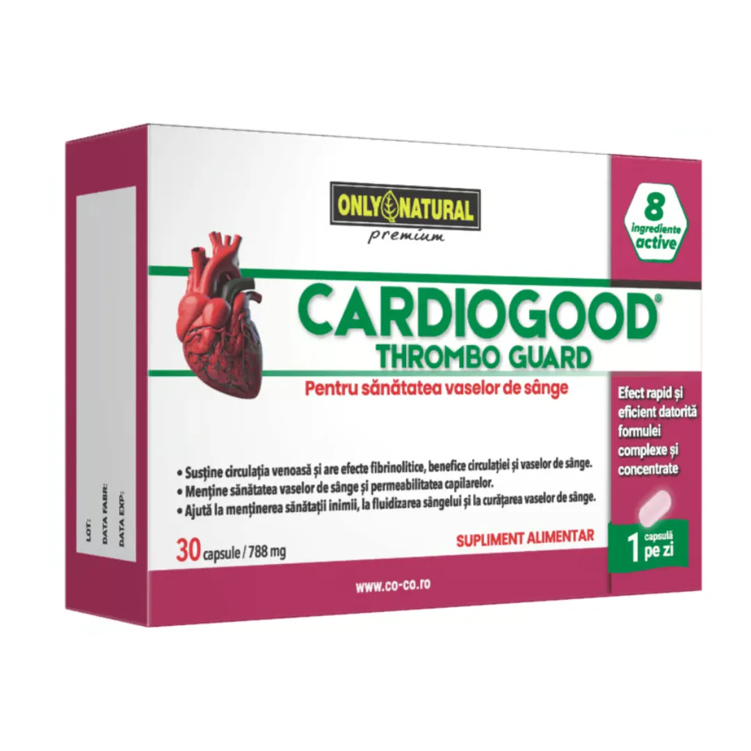 SISTEMUL CARDIOVASCULAR - CardioGood ThromboGuard, 30 capsule