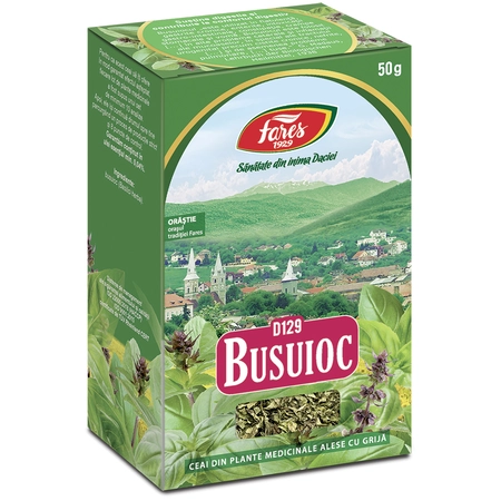 CEAIURI - Ceai Busuioc iarba D129, 50 g, Fares