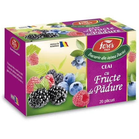 CEAIURI - Ceai fructe de padure, Aromfruct, 20 plicuri, Fares