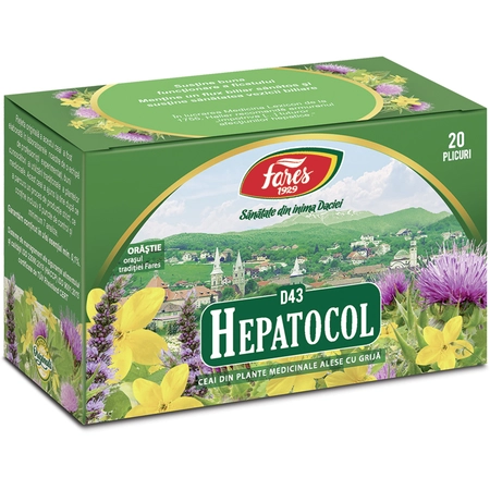 CEAIURI - Ceai Hepatocol, D43, 20 plicuri, Fares
