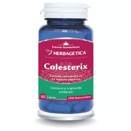 SUPLIMENTE ALIMENTARE - Colesterix, 60 capsule, Herbagetica