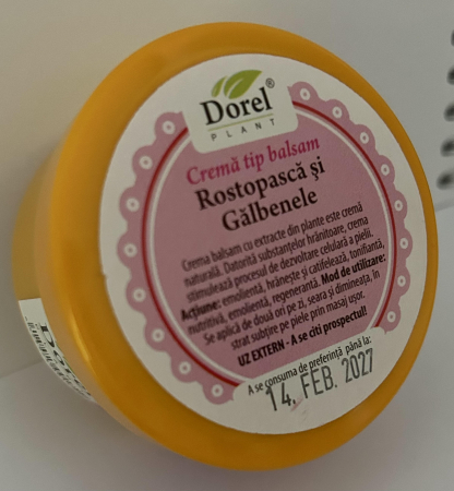 CREME SI UNGUENTE - Crema-Balsam Rostopasca si Galbenele 65ml DOREL PLANT