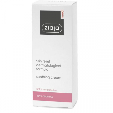 COSMETICE - Crema Calmanta pentru Acnee Rozacee - Ziaja Med Anti-Redness Soothing Cream, 50 ml