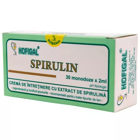 COSMETICE - Crema Spirulin, 30 monodoze