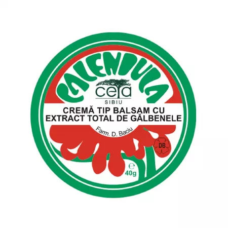 CREME SI UNGUENTE - Crema tip balsam cu extract total de galbenele, 40 g, Ceta