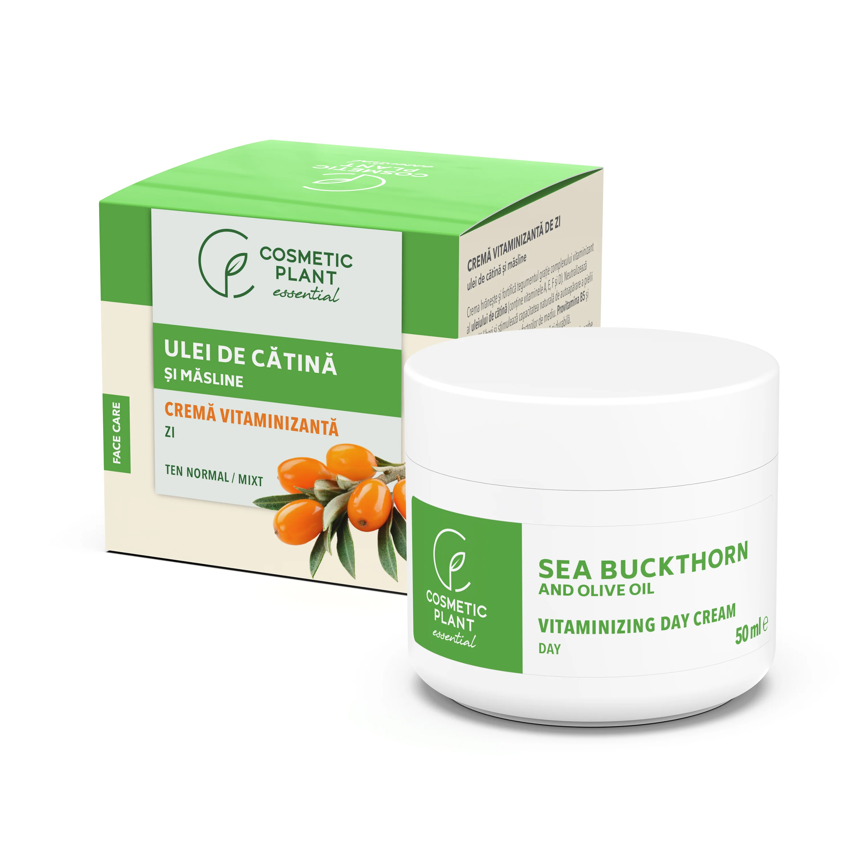 COSMETICE - Cremă vitaminizantă de zi cu ulei de cătină şi măsline