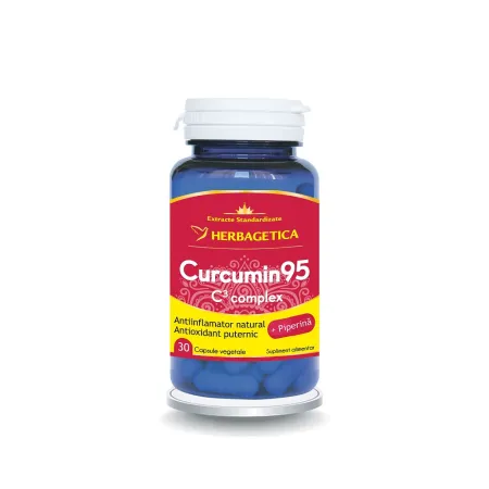 ARTICULATII OASE MUSCHI - Curcumin95 C3 Complex, 30 capsule, Herbagetica