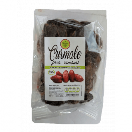 SUPLIMENTE ALIMENTARE - Curmale fara samburi 250 gr
