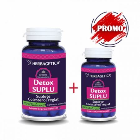 SUPLIMENTE PENTRU SLABIT - Detox Suplu 60 cps + 10 cps promo