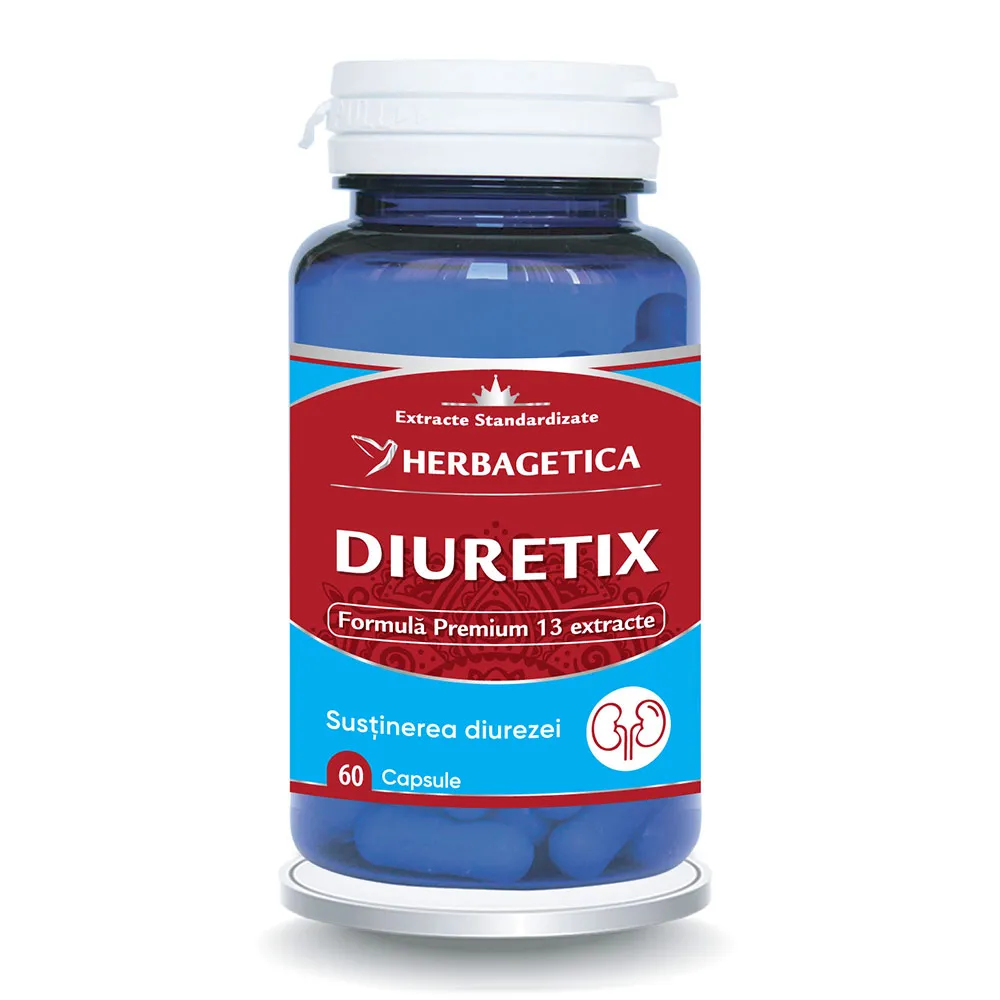 AFECTIUNI DIGESTIVE - Diuretix, 60 capsule, Herbagetica
