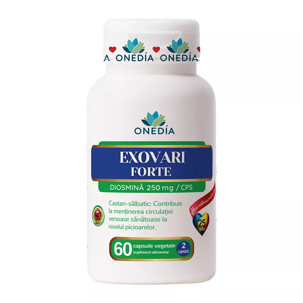SUPLIMENTE ALIMENTARE - Exovari Forte Diosmina 250mg, 60 capsule, Onedia