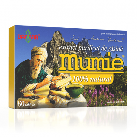 SUPLIMENTE ALIMENTARE - Extract purificat de rasina Mumie, 60 tablete