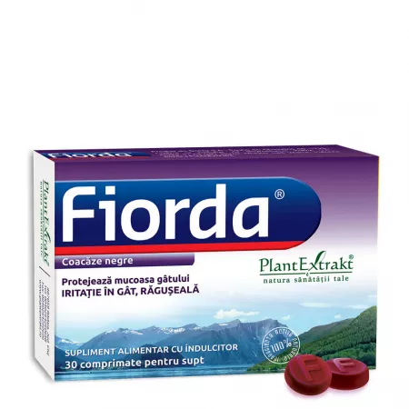 SUPLIMENTE ALIMENTARE - Fiorda cu aroma de coacaze negre, 30 comprimate, Plant Extrakt
